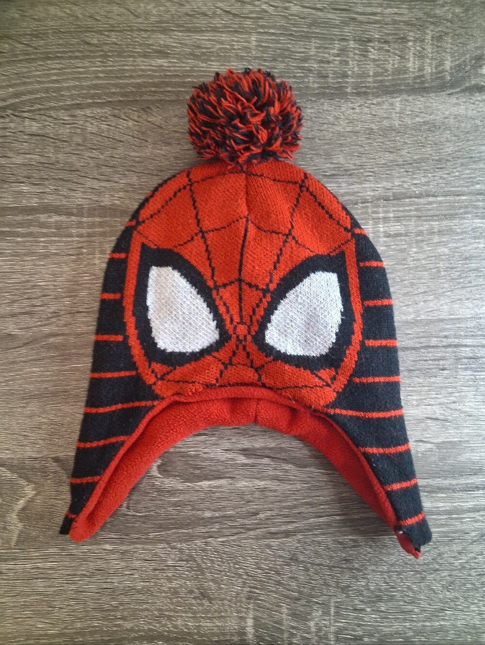 Toddler Boy Spiderman Beanie Pom Pom Winter Hat Marvel 2T 3T 4T